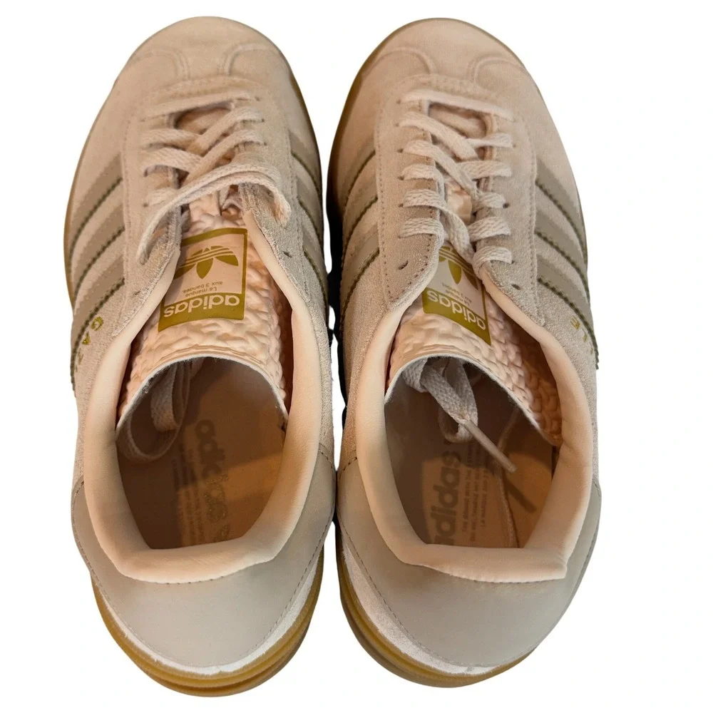 Adidas Gazelle Bold Grey White Gum Platform Sneakers Womens Shoes 5.5